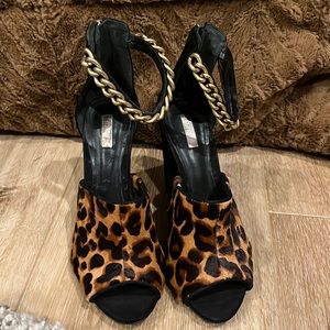 Schutz platform sandals - Mist calf hair - animal print